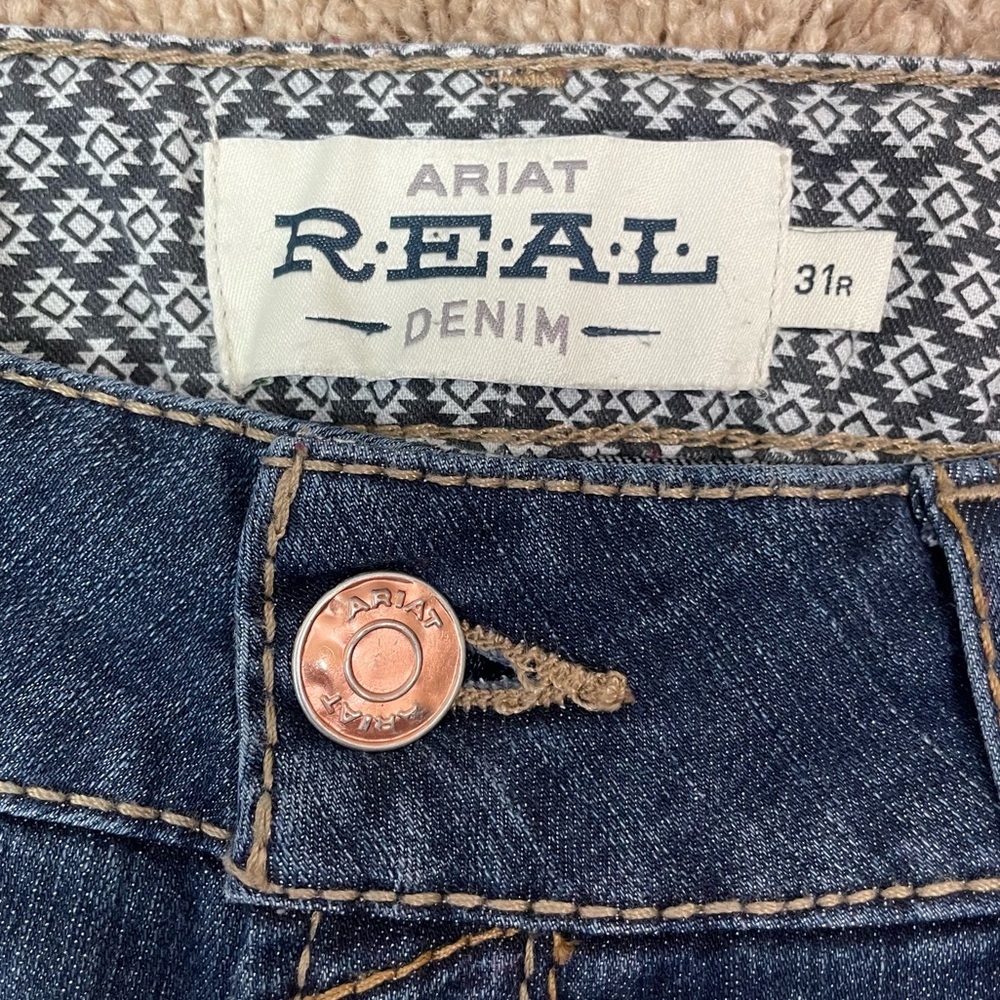 Ariat Women’s R.E.A.L Rosa Dark Wash Mid-Rise Bootcut Jeans Size 31 Regular - Picture 6 of 16